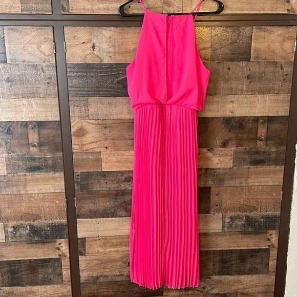 NWT Sam Edelman Pleated Pink Maxi Dress - Picture 14 of 16